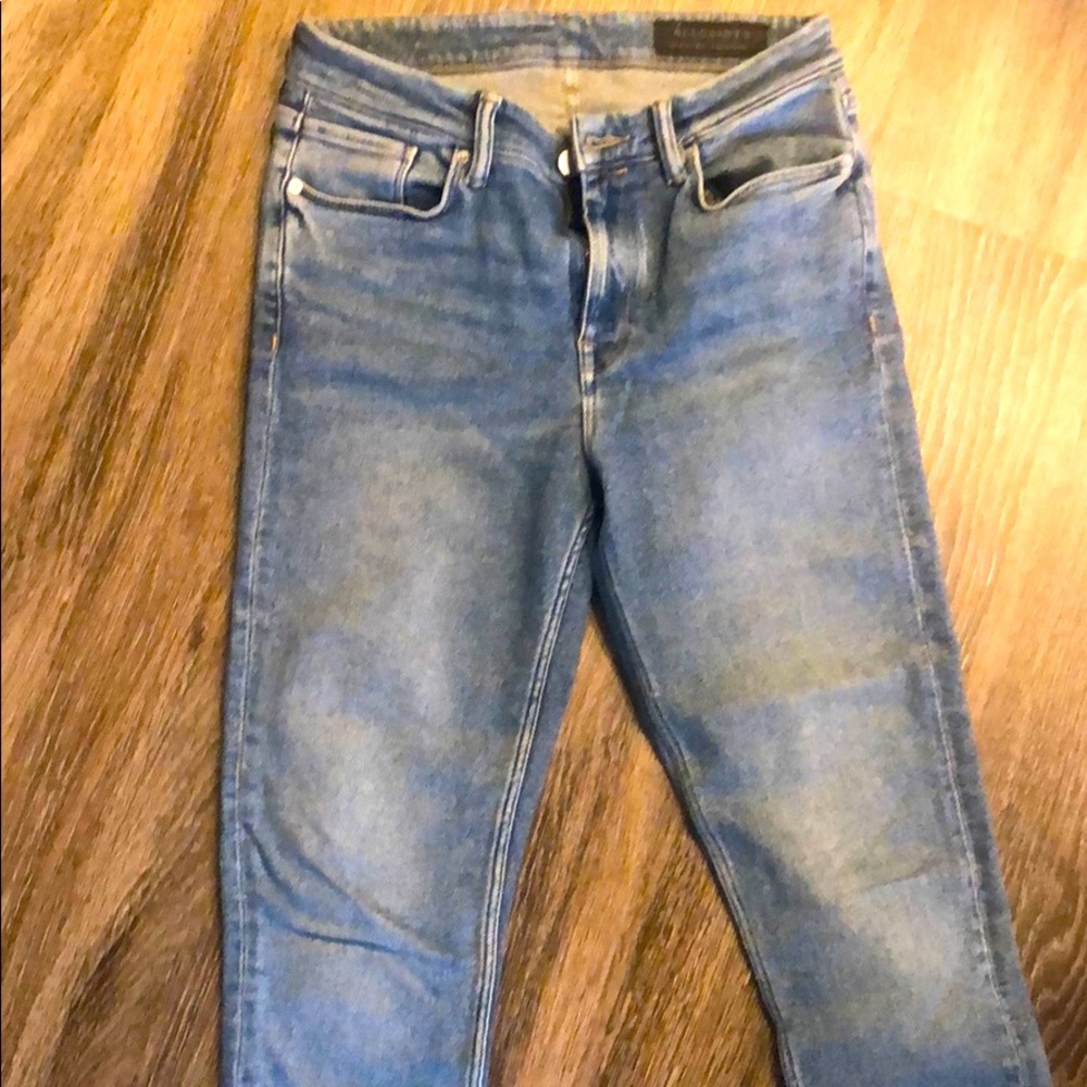 All saints jeans with zipper ankle
